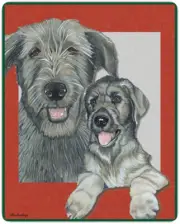 Irish Wolfhound Cutting Board Tempered Glass, Pet Placemat, 11.5" x 15.5"
