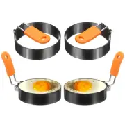 4Pcs Egg Rings 3" Nonstick Pancake Cooking Ring with Silicone Handle