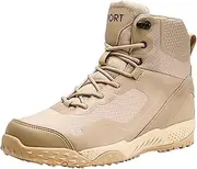 [Generic] Men's Waterproof Hiking Boots Flat Outdoor Tactical Boots Lightweight Comfort Military Work Boots