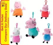 Peppa Pig & Family Coin Purse Soft Plush With Clip Assortment you Choose NEW
