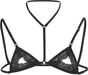 [Generic] Men's Satin Underwear Outcrop Body Shaping Sexy Designer Fitted Lace Bra Shirt Gift Set Men