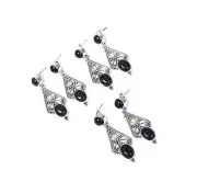 Wholesale 925 3PR Solid Sterling Silver Blue Sunstone Stud Earring Lot U885
