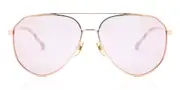 DIFF Jessie James Decker Polarized dash+gold mirror gradient polarized lens Men's Sunglasses Gold Size 49