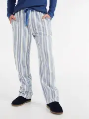 Peter Alexander Men's Blue Stripe Long Flannelette Pyjama Pants Size XXL