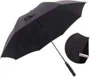 Rain Umbrella Windproof Golf Umbrella, UV Protection, Double Canopy Ventilated Sun Umbrella, Waterproof Stick Solid Color Umbrellas Lightweight