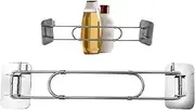 RV Shower Storage Bar - Rotating Shower Organizer, Scalable Corner Rail | Motorhome Shower Rack, Adhesive Bathroom Storage Rod, Space-Saving Travel Trailer Shelf for Campers, Caravans