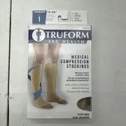 Truform Leg Health Beige Medical Compression Stockings Open Toe Adult Unisex M