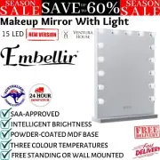 Embellir Makeup Mirror With Lights Hollywood LED Bulbs Light Up Vanity Frameless