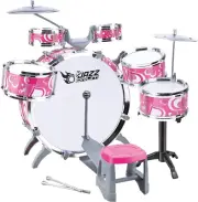 KIDBOT Kids Jazz Drum Set with 6 Drums,10Pcs Kids Musical Enlightenment Toy w...