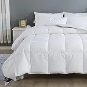 YZTEX Super King Size Duvet - 13.5 Tog Luxurious 50% Goose Feather & 50% Down Quilt, Hotel Quality Warm Winter Super King Size Bed Duvet, 100% Cotton Shell