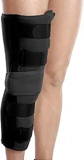 Knee Immobilizer Knee Brace for Knee Support for Dislocation Injuries Ligament Tear Wraparound Knee stabilizer Splint for Men & Women-Black-4XL