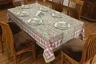 Green & Red Dining Tablecloth, Block Printed Tablecloth, Rectangle Table Linen