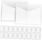 Veemoon 20pcs Binder Pockets Hooks Binder Organizer Insert Pockets Organizer for Document Storage Office School