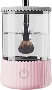 Electric Makeup Brush Cleaner, Makeup Brush Cleaner Machine, 2-In-1 Makeup Brush Washer and Dryer, Fast Brush Cleaning and Drying Machine, 5.91x3.54 Inches Brush Cleaning and Drying Machine for Sponge