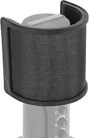 Geekria for Creators Mic Metal Pop Filter, Windscreen Cover with Metal Mesh and Foam Filter, Antipop Mask Compatible with FIFINE K669B, K683A, MXL 770, Audio-Technica AT2020, Rode NT-USB (Size S)