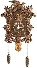 Quartz Cuckoo Clock Black Forest House with Cuckoo Call and Musical Mechanism, Cuckoo Clock Cuckoo Clock Real Wood, Bronze