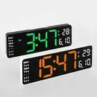Wall-mounted LED Digital Wall Clock Electronic Clocks for Bedroom Decor