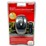 SEALED Microsoft Wireless Notebook Optical Mouse 3000 PC Mac USB Free Shipping