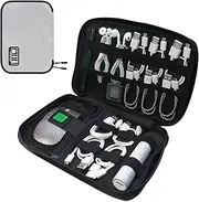 Luxtude Electronics Organizer, Cord Organizer Travel, Portable Tech Bag, Travel Cable Case, Travel Essentials for Cord Storage/Charger Storage/Cable Storage/Tech Storage/Electronic Accessories/USB/SD