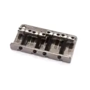 KD By AxLabs Vintage Style Bass Bridge - 4-Screw, 4-String - Antique Silver