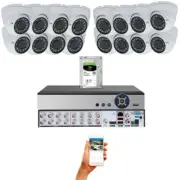 16 Channel HD CCTV Security Camera System 2TB HDD Recording Playback Remote View