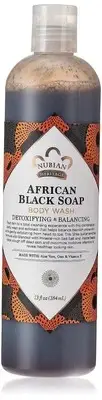 Nubian Heritage African Black Soap Body Wash 13 OZ Acne Fighting Natural Clea...