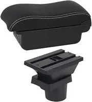 Car Console Double Storage Box Storage Console Armrest Boxes Car Interior Center Console Organizers Interior Replacement Accessories for VW UP(Style 3)