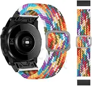 [MGTCAR] Smart Watch Braided Stretch Nylon Band For Garmin Fenix 7 7X 6 6X Pro 5 5X Plus 3 3HR D2 Epix 22 26MM Wristband Straps Correa