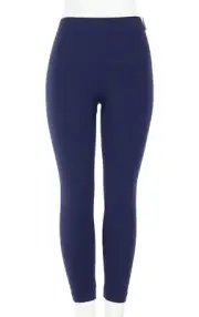 SPANX L119412 Womens Navy Look at Me Now Seamless Leggings Size M