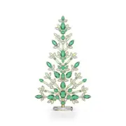 Swarovski Crystal Gema Holiday Tree Figurine Decoration, Green, 5691040
