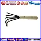 LF# 5-Claw Rake Garden Hand Rake Tool with Wooden Short Handle Garden Tools