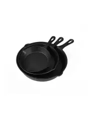 [Toque] Non Stick Frying Pan Set 3 Pieces in Black