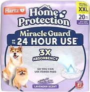 New! Hartz Home Protection Miracle Guard Lavender Scented USA Made Dog Pads, XXL Size 20 Count, 24 Hour Use, Won't Leak and Odor Eliminating