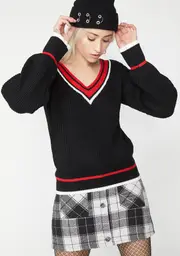 Wicked College Prep V Neck Sweater