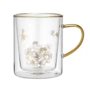 Ashdene 300ml Honey Bee Double Walled Glass Drinking Coffee Cup/Mug 8.7x11.5cm