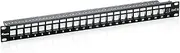 Equip Cat6 Patch Panel 24-Port for Keystone Jacks Black