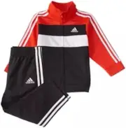 Adidas Baby Boys 2-Piece Jacket and Pant Set (12/24 Month ,Vivid Red/Black)