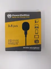 PowerDeWise 3.5 Jack / Lavalier microphone 6.5' ft. Mic Cord+ 6.5' Ft. Ext. Cord