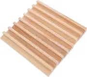 SOPOTUTU 8pcs Wooden Trays Base Multi-Function Display Holders for Games Crafts and Alphabet Learning Organize Tiles and Cards Efficiently