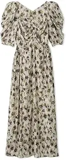 [SNIDEL] SWFO232054 Women's Open Back Varier Print Rayon Dress