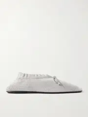 [TOTEME] TOTEME - Metallic Knitted Ballet Flats - Silver - IT35 IT 35 Silver