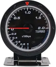 TYZYAGPGNL 60MM Racing Car Turbo Boost Gauge & Lighting BAR Black Face Auto Turbo Boost Gauge TT101467 Automotive Voltage Boost Meter