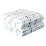 Royale Federal Blue Checkered Cotton Kitchen Towel (Set of 2)