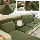 Cloud Velvet Solid Sofa Seat Cover Elastic Armchair Cover Protector Couch Cover