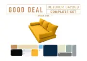 STYLE3 QUEEN SIZE Daybed Mattress Pillow Cushion Inserts and Covers COMPLETE SET