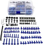 Motorcycle Fairing Bolt Kit for Suzu&ki for GSX-R 600 750 for GSXR 2006-2009 2010 2011 2012 Motorcycle Fairing Bolt Screw Nuts Washers Fastener Fixation Full Kit(Blue)