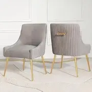 Dining Chairs, Accent Chairs Set of 2, Modern Upholstered Kitchen Dining Room Chairs with Gold Legs, Fabric Tufted Velvet Living Room Chairs for Reception Room Bedroom Kitchen