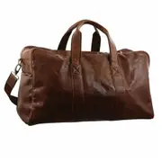 Pierre Cardin 51.5x30cm Rustic Leather Business/Overnight Duffle Bag Chestnut