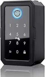 Smartkey Lock Box, Wireless Smartlock Box, Electronic Key Box App Digital Code Bluetooth Key Safe for Home, Vehicle, Real Estate, Daily Use, Portable, Black