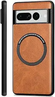 RUNGOS for Google Pixel 7 Pro Case Magsafe [Stable Magnetic] [Slim Fit] [Wireless Charging] [10 Ft Drop Tested] Shockproof Case for Google Pixel 7 Pro, Pixel 7Pro Phone Cover 6.7 Inch 2022 (Brown)